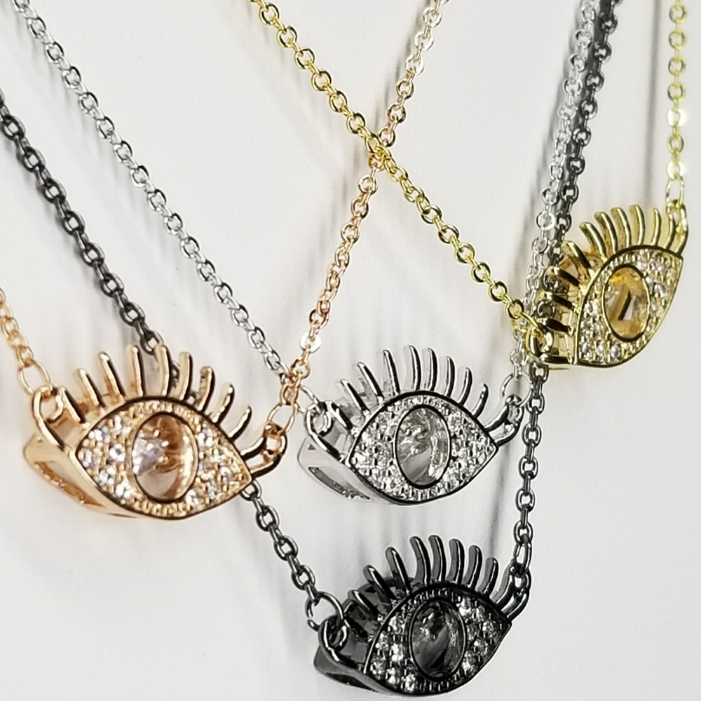 💖 New in Gift Box 🎁 Pave Evil Eye Necklace - Picture 8 of 12